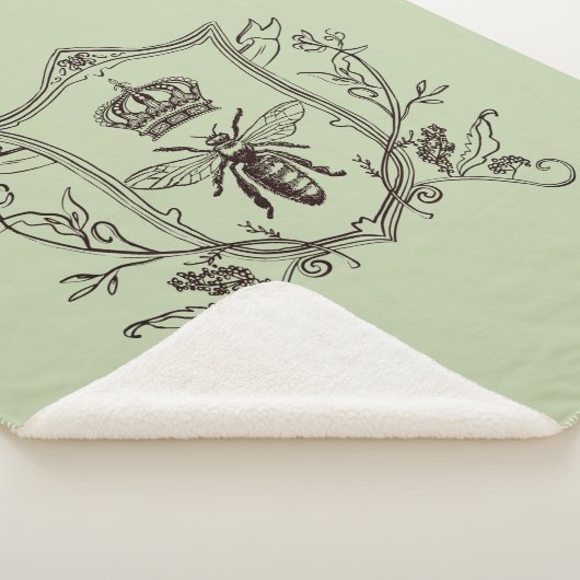 ヴィンテージパリビーキーパークラウンビーフランスのクイーン シェルパブランケット (3/4)