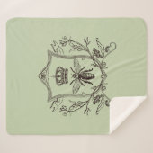 ヴィンテージパリビーキーパークラウンビーフランスのクイーン シェルパブランケット (正面(横))