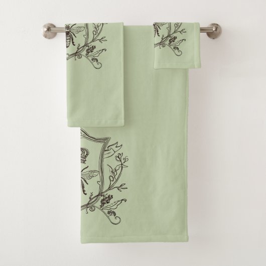 ヴィンテージパリビーキーパークラウンビーフランスのクイーン バスタオルセット (インサイチュ)