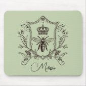 ヴィンテージパリビーキーパークラウンビーフランスのクイーン マウスパッド (正面)