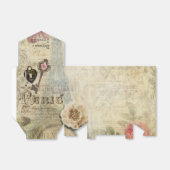 ヴィンテージパリピンクローズロック&鍵シャビーシック フェイバーボックス (折り畳みなし)