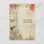 ヴィンテージパリピンクローズロック&鍵詳細カード エンクロージャーカード (裏面)