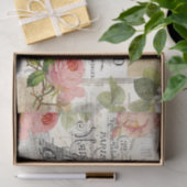 ヴィンテージパリピンクローゼスエフエメラティッシュペーパー 薄葉紙 (ギフト)