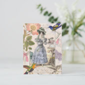 ヴィンテージパリファッションコラージュOh La! ポストカード (スタンド正面)