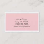 ヴィンテージパリファッションサロンガーリーピンクフローラ 名刺 (裏面)