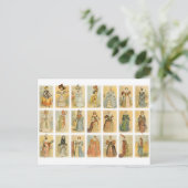 ヴィンテージパリファッション（中世～19世紀） ポストカード (スタンド正面)