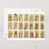 ヴィンテージパリファッション（中世～19世紀） ポストカード (正面/裏面)