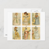 ヴィンテージパリファッション(1) ポストカード (正面/裏面)