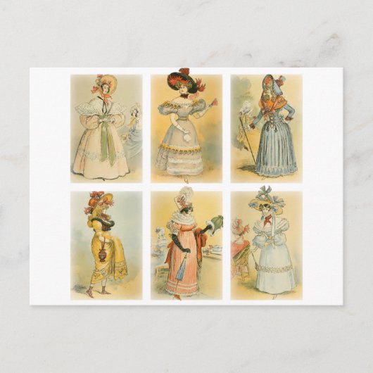 ヴィンテージパリファッション(1) ポストカード (正面)