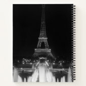 ヴィンテージパリフォンテンズタワーエッフェルナイトダーツボア ノートブック (裏面)