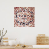 ヴィンテージパリフラワーマーケットサイン ポスター (キッチン)