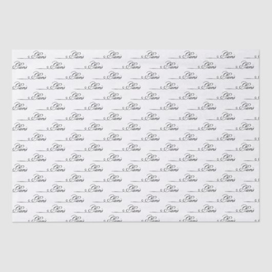 ヴィンテージパリフランスのスクリプトティッシュペーパー 薄葉紙 (正面)