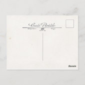 ヴィンテージパリフランスエッフェルタワーシティスケープ ポストカード (裏面)