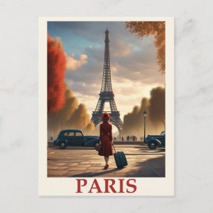 ヴィンテージパリフランスエッフェルタワートラベル ポストカード