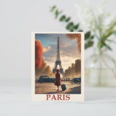 ヴィンテージパリフランスエッフェルタワートラベル ポストカード (スタンド正面)