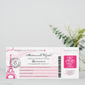 ヴィンテージパリフランスキンセアニェラボーディングパス 招待状 (スタンド正面)