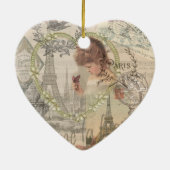 ヴィンテージパリフランスコラージュ セラミックオーナメント (裏面)