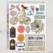 ヴィンテージパリフランスバイシクルライドエフェメラ (正面/裏面)