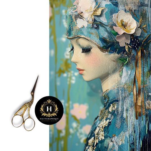 ヴィンテージパリフランスマネキンファッションデクページ 薄葉紙