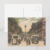 ヴィンテージパリフランスルブルバードデイタリアン ポストカード (正面/裏面)