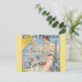 ヴィンテージパリフランス女子フランスのエッフェルタワー ポストカード (スタンド正面)