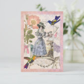 ヴィンテージパリブライダルシャワーまたは誕生日パーティー 招待状 (スタンド正面)