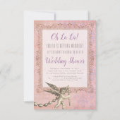 ヴィンテージパリブライダルシャワーまたは誕生日パーティー 招待状 (裏面)