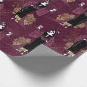 ヴィンテージパリブルゴーニュとフェイク金ゴールドワインアールデコ ラッピングペーパー (角)