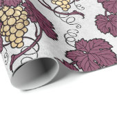 ヴィンテージパリブルゴーニュと金ゴールドワグランジイン ラッピングペーパー (ロールコーナー)