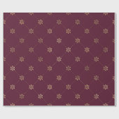 ヴィンテージパリブルゴーニュレッドと金ゴールドフローラ ラッピングペーパー (フラット)
