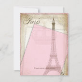 ヴィンテージパリプリンセスベビーシャワー 招待状 (裏面)