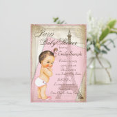 ヴィンテージパリベビーガールシャワー 招待状 (スタンド正面)