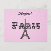 ヴィンテージパリボンジュールエッフェルタワー ポストカード (正面)