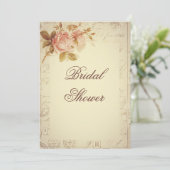 ヴィンテージパリポストマークシックバラブライダルシャワー 招待状 (スタンド正面)