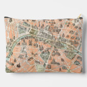 ヴィンテージパリマップトイレタリーバッグ アクセサリーポーチ (裏面)