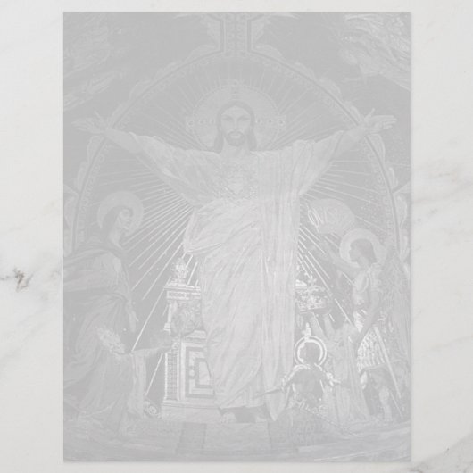 ヴィンテージパリメインモザイク神聖ハートイエス (正面)