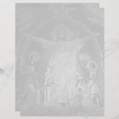 ヴィンテージパリメインモザイク神聖ハートイエス (正面/裏面)