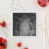 ヴィンテージパリメインモザイク神聖ハートイエス スタンダードカクテルナプキン (インサイチュ)