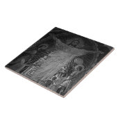 ヴィンテージパリメインモザイク神聖ハートイエス タイル (側面)