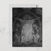 ヴィンテージパリメインモザイク神聖ハートイエス ポストカード (正面/裏面)