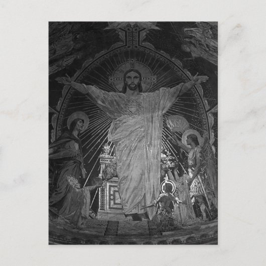 ヴィンテージパリメインモザイク神聖ハートイエス ポストカード (正面)