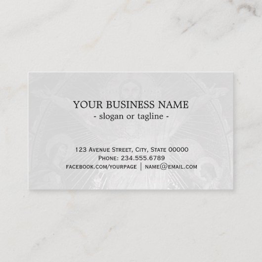 ヴィンテージパリメインモザイク神聖ハートイエス 名刺 (裏面)