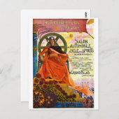 ヴィンテージパリモーターショー広告 ポストカード (正面/裏面)