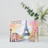 ヴィンテージパリラツアーエッフェルウォーター色 ポストカード (スタンド正面)
