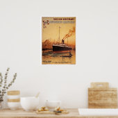 ヴィンテージパリリヨンメディテラネ船舶旅行広告 ポスター (キッチン)