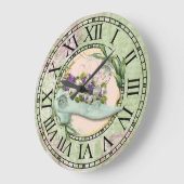 ヴィンテージパリレディシューズフリージリース  ラージ壁時計 (傾斜)