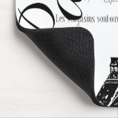 ヴィンテージパリ及びエッフェル塔のラベル マウスパッド (コーナー)