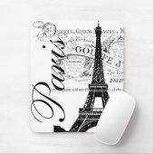 ヴィンテージパリ及びエッフェル塔のラベル マウスパッド (マウス)