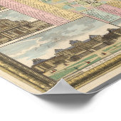 ヴィンテージパリ地図ポスター ポスター (角)