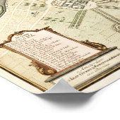 ヴィンテージパリ地図ポスター ポスター (角)